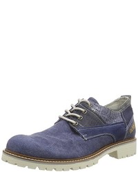 Chaussures derby bleues Bunker