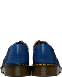 Chaussures derby en cuir à carreaux bleu marine Undercover