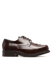 Chaussures derby en cuir à clous marron foncé