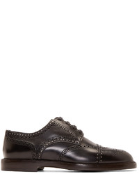 Chaussures derby en cuir à clous noires Dolce & Gabbana