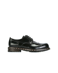 Chaussures derby en cuir à clous noires Dolce & Gabbana