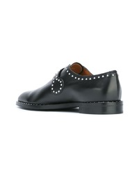 Chaussures derby en cuir à clous noires Givenchy