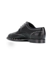 Chaussures derby en cuir à clous noires Dolce & Gabbana