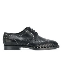 Chaussures derby en cuir à clous noires Dolce & Gabbana