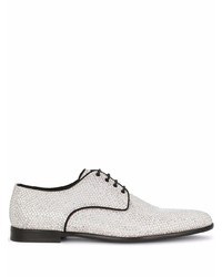 Chaussures derby en cuir argentées Dolce & Gabbana