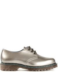Chaussures derby en cuir argentées Philippe Model