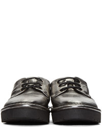 Chaussures derby en cuir argentées Marsèll Gomma