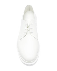 Chaussures derby en cuir blanches Dr. Martens