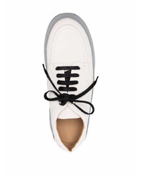 Chaussures derby en cuir blanches Marsèll