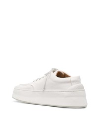 Chaussures derby en cuir blanches Marsèll