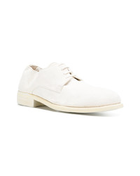 Chaussures derby en cuir blanches Guidi