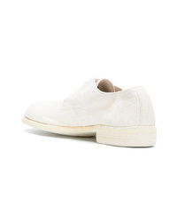 Chaussures derby en cuir blanches Guidi