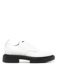 Chaussures derby en cuir blanches Giuseppe Zanotti