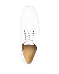Chaussures derby en cuir blanches Lemaire