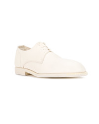 Chaussures derby en cuir blanches Guidi