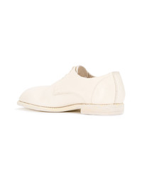 Chaussures derby en cuir blanches Guidi