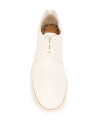 Chaussures derby en cuir blanches Guidi