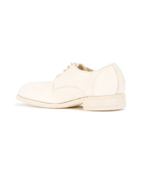 Chaussures derby en cuir blanches Guidi