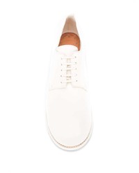 Chaussures derby en cuir blanches Guidi