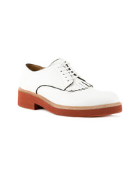 Chaussures derby en cuir blanches DSQUARED2