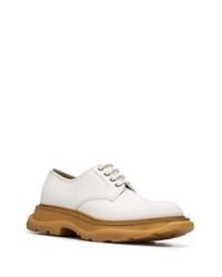 Chaussures derby en cuir blanches Alexander McQueen