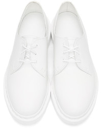 Chaussures derby en cuir blanches Dr. Martens