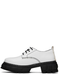 Chaussures derby en cuir blanches Viron