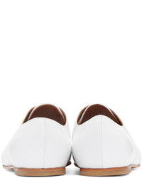 Chaussures derby en cuir blanches Junya Watanabe