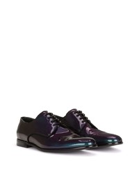 Chaussures derby en cuir bleu canard Dolce & Gabbana