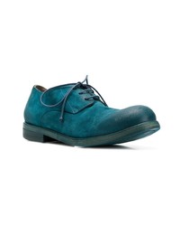 Chaussures derby en cuir bleu canard Marsèll