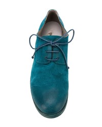 Chaussures derby en cuir bleu canard Marsèll
