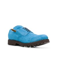 Chaussures derby en cuir bleu clair Holland & Holland