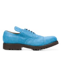 Chaussures derby en cuir bleu clair Holland & Holland