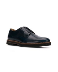 Chaussures derby en cuir bleu marine Tod's