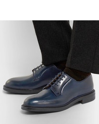 Chaussures derby en cuir bleu marine George Cleverley