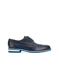 Chaussures derby en cuir bleu marine Baldinini