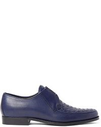 Chaussures derby en cuir bleu marine Bottega Veneta