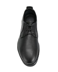 Chaussures derby en cuir bleu marine Giorgio Armani