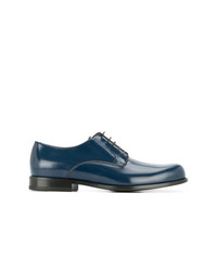 Chaussures derby en cuir bleu marine Cerruti 1881