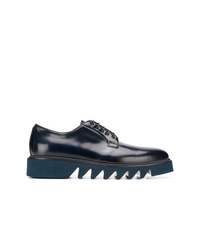 Chaussures derby en cuir bleu marine Cesare Paciotti