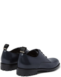 Chaussures derby en cuir bleu marine Balenciaga