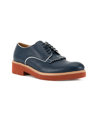 Chaussures derby en cuir bleu marine DSQUARED2
