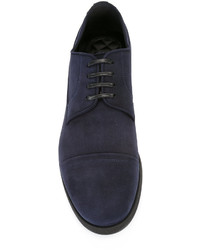 Chaussures derby en cuir bleu marine Dolce & Gabbana