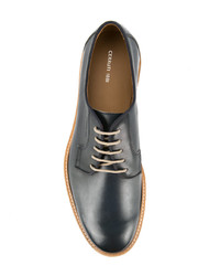 Chaussures derby en cuir bleu marine Cerruti 1881