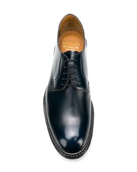 Chaussures derby en cuir bleu marine Doucal's