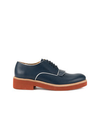 Chaussures derby en cuir bleu marine DSQUARED2