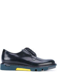 Chaussures derby en cuir bleu marine Emporio Armani