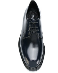 Chaussures derby en cuir bleu marine Dolce & Gabbana