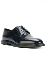 Chaussures derby en cuir bleu marine Dolce & Gabbana