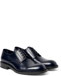 Chaussures derby en cuir bleu marine Jil Sander